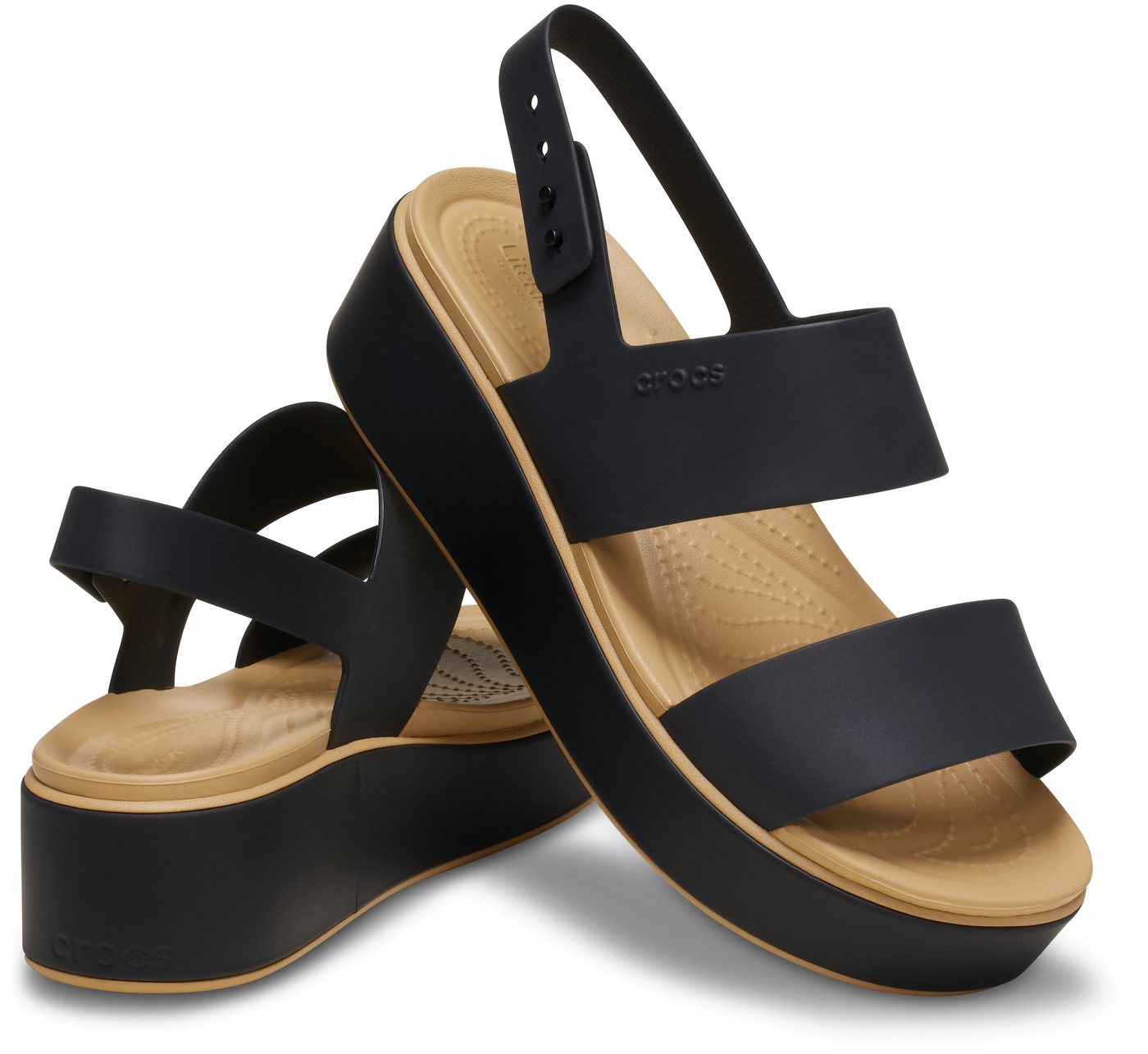 Crocs Brooklyn Matte Wrap Low Wedge Plateausandale Sommerschuh, Sandalette, Riemchensandale mit Softfußbett – Bild 5 von 5