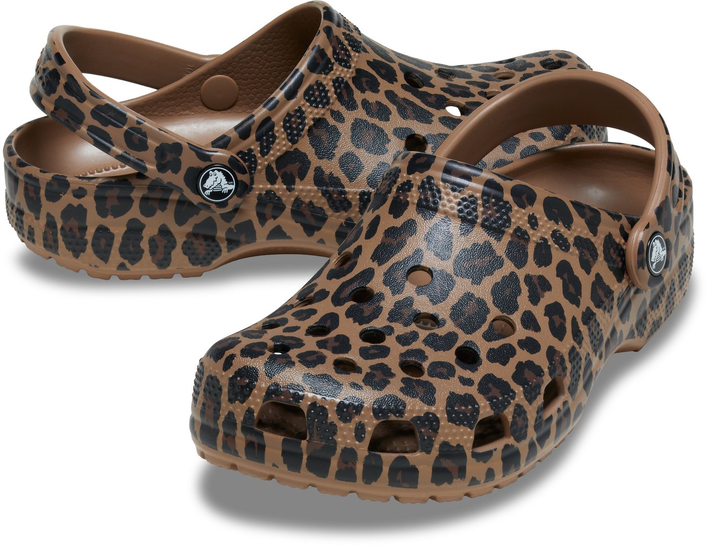 Crocs Classic Animal Clog Clog Hausschuh, Schlupfschuh in Leo-Optik, schwenkbarer Fersenriemen – Bild 2 von 4