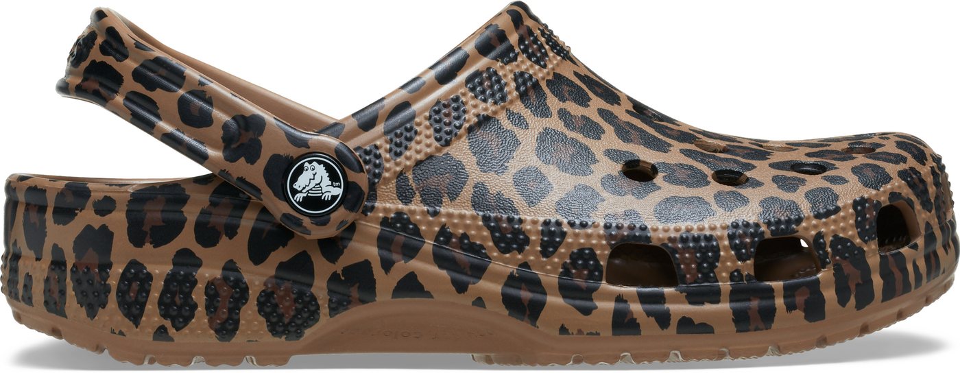 Crocs Classic Animal Clog Clog Hausschuh, Schlupfschuh in Leo-Optik, schwenkbarer Fersenriemen – Bild 3 von 4