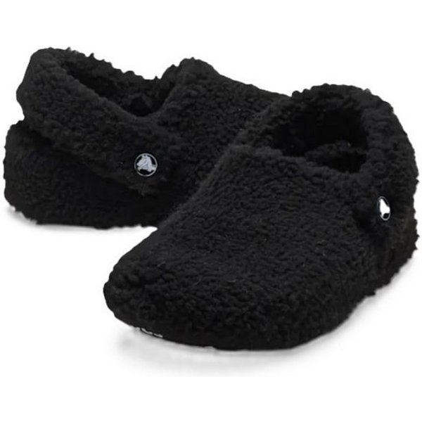 Crocs Classic Cozzzy Slipper (Kunstfell, warm) schwarz Kleinkinder - 1 Paar Hausschuh