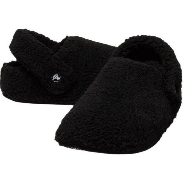 Crocs Classic Cozzzy Slipper (Kunstfell, warm) schwarz - 1 Paar Hausschuh