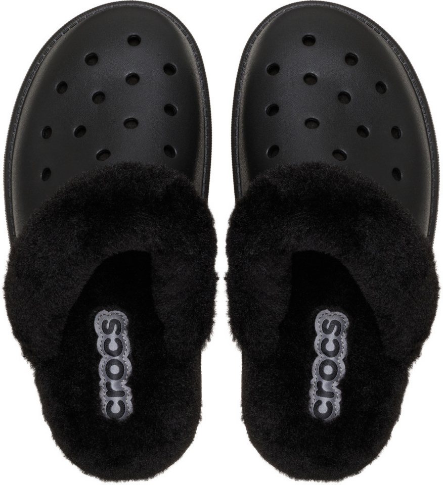 Crocs Classic Fuzz Scuff Pantoffel Hausschuh, Clog mit Warmfutter – Bild 4 von 4