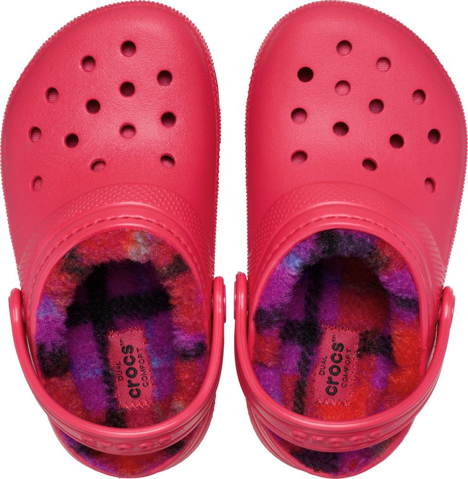 Crocs Classic Lined Bold Check Clog Hausschuh mit Warmfutter – Bild 3 von 4