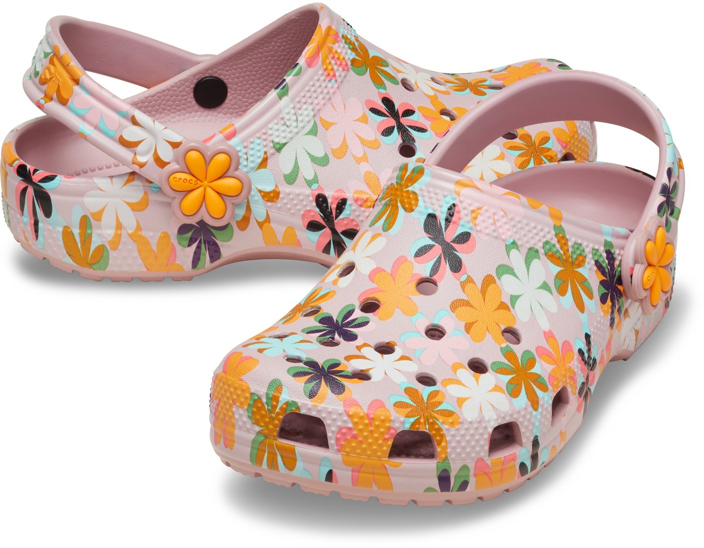 Crocs Classic Retro Clog Sommerschuh, Gartenschuh, Hausschuh mit schwenkbarem Fersenriemen – Bild 4 von 5