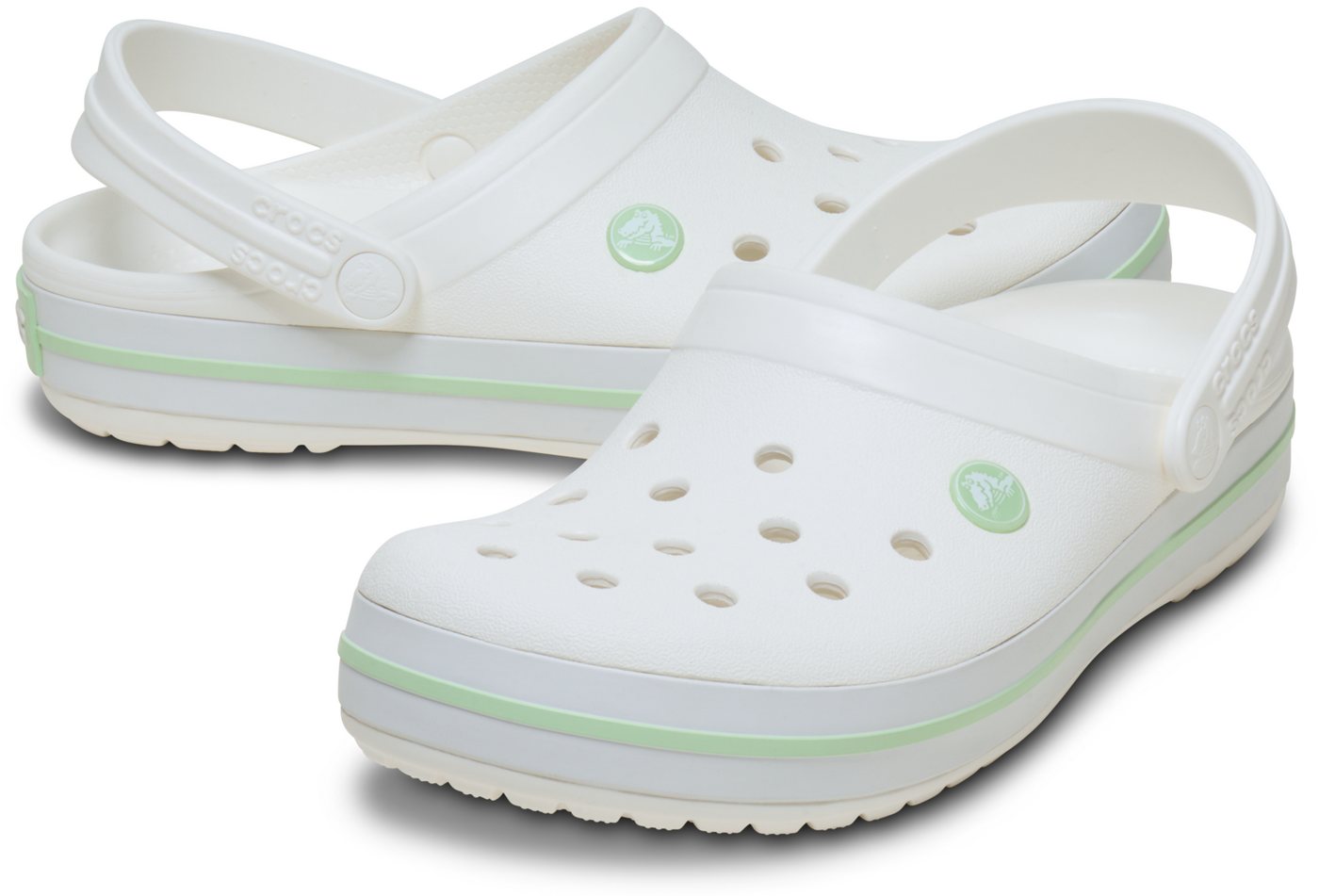 Crocs Crocband Clog Clog Sommerschuh, Schlappen, Hausschuh mit zweifarbiger Laufsohle – Bild 4 von 5