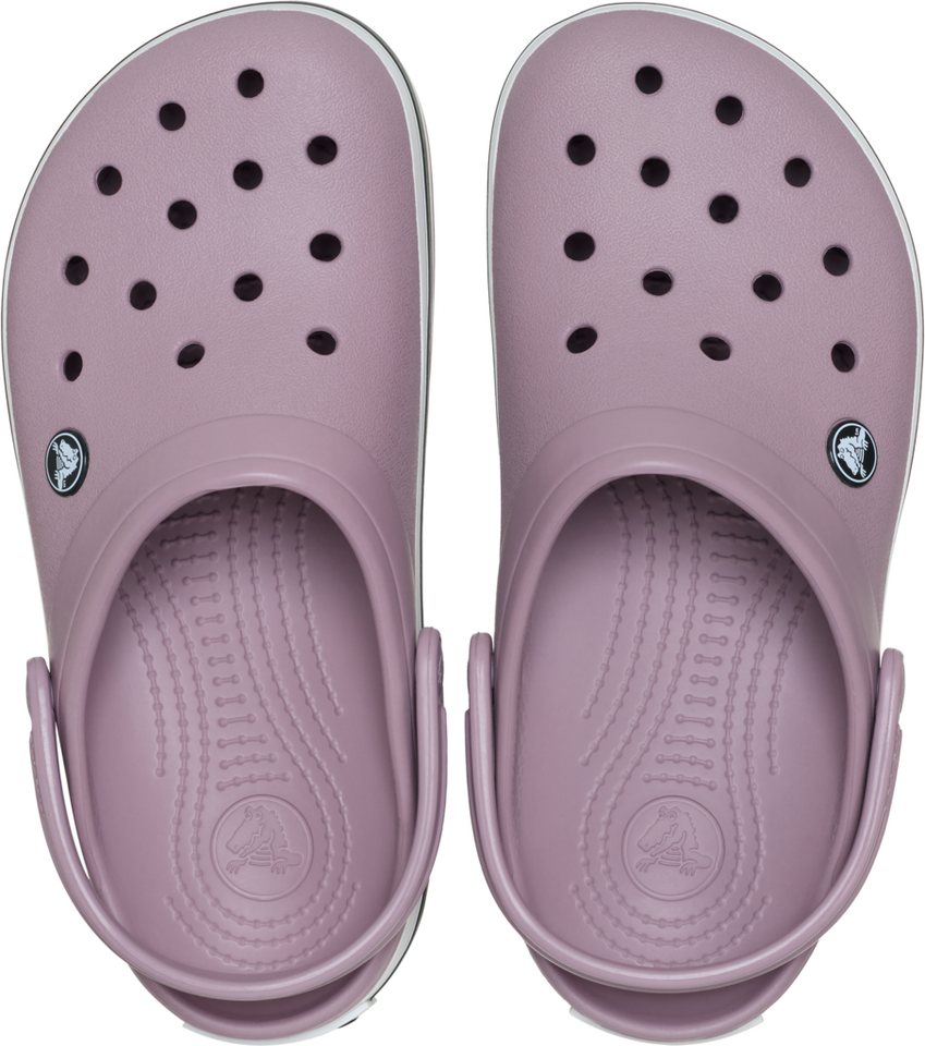 Crocs Crocband Clog Clog Sommerschuh, Schlappen, Hausschuh mit zweifarbiger Laufsohle – Bild 4 von 4