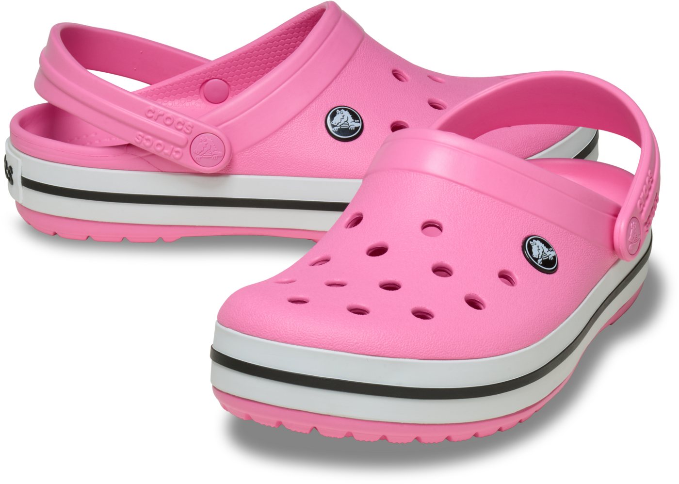 Crocs Crocband Clog Clog Sommerschuh, Schlappen, Hausschuh mit zweifarbiger Laufsohle – Bild 4 von 5