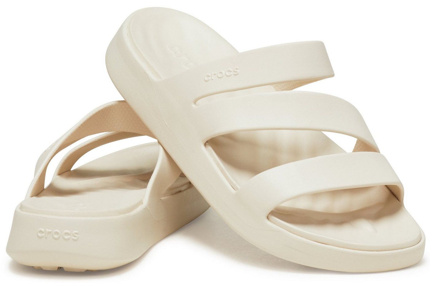 Crocs Getaway Strappy Badepantolette, Sommerschuh, Badeschuh, Poolslides mit modischen Riemchen – Bild 5 von 5