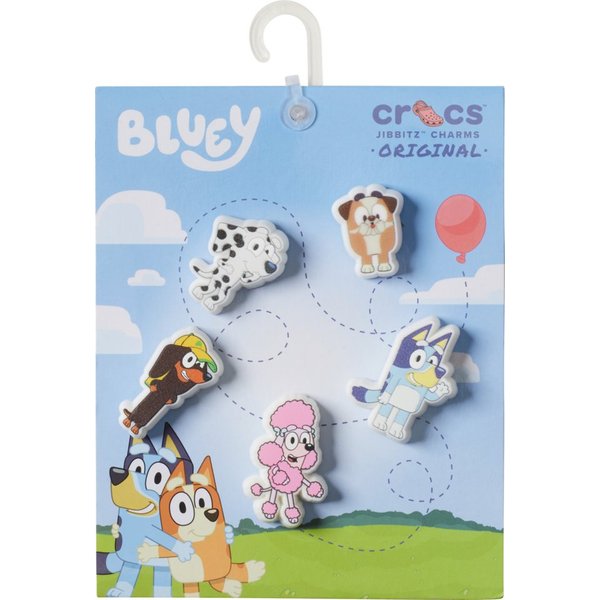 Crocs Schuhanstecker Jibbitz™ Bluey (Set, 5-tlg., Kein Spielzeug. Nicht für Kinder unter 3 Jahren geeignet), Bluey Motive zum Anstecken, Charm, Anstecker für Cr