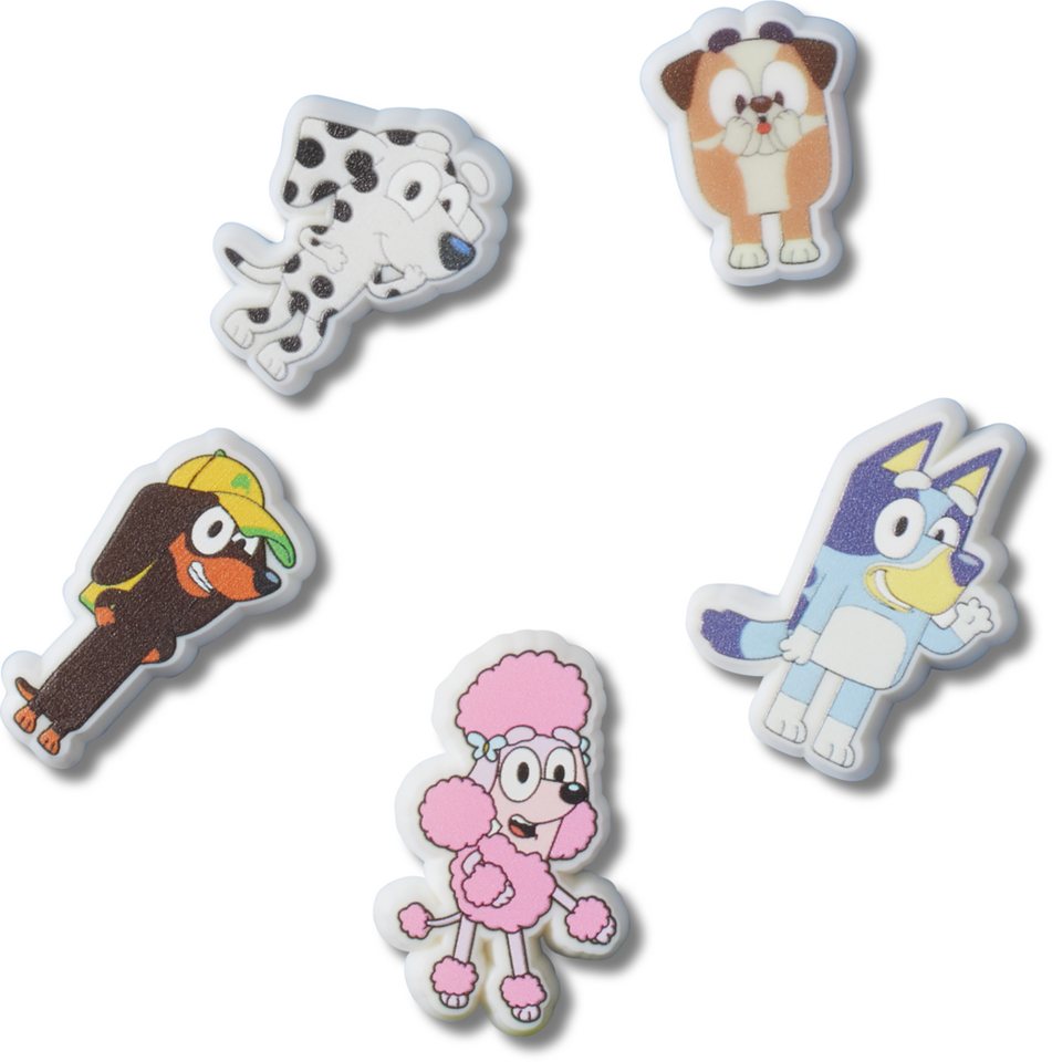 Crocs Schuhanstecker Jibbitz™ Bluey (Set, 5-tlg., Kein Spielzeug. Nicht für Kinder unter 3 Jahren geeignet), Bluey Motive zum Anstecken, Charm, Anstecker für Cr – Bild 3 von 4