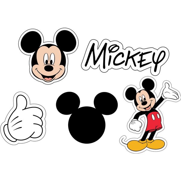 Crocs Schuhanstecker Jibbitz™ Mickey Pant (Set, 5-tlg., Kein Spielzeug. Nicht für Kinder unter 3 Jahren geeignet), Charm, Anstecker für Crocs Schuhe