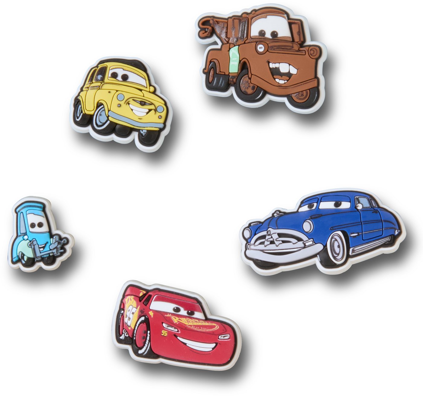Crocs Schuhanstecker Jibbitz™ Pixar Cars (Set, 5-tlg., Kein Spielzeug. Nicht für Kinder unter 3 Jahren geeignet), Cars Motive zum Anstecken, Charm, Anstecker fü – Bild 2 von 3