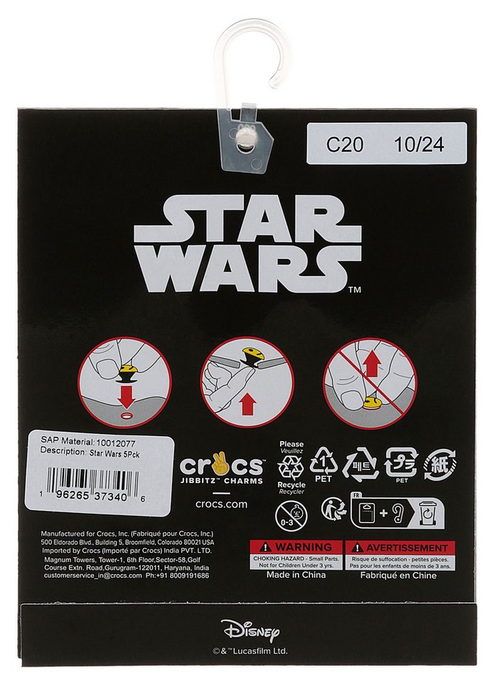 Crocs Schuhanstecker Jibbitz™ Star Wars (Set, 5-tlg., Kein Spielzeug. Nicht für Kinder unter 3 Jahren geeignet), Schuh Charms mit Star Wars Figuren – Bild 3 von 3
