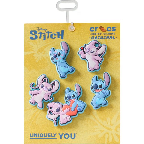 Crocs Schuhanstecker Jibbitz™ Stitch an Angel (Set, 5-tlg., Kein Spielzeug. Nicht für Kinder unter 3 Jahren geeignet), Charm, Anstecker, Accessoires für Crocs S