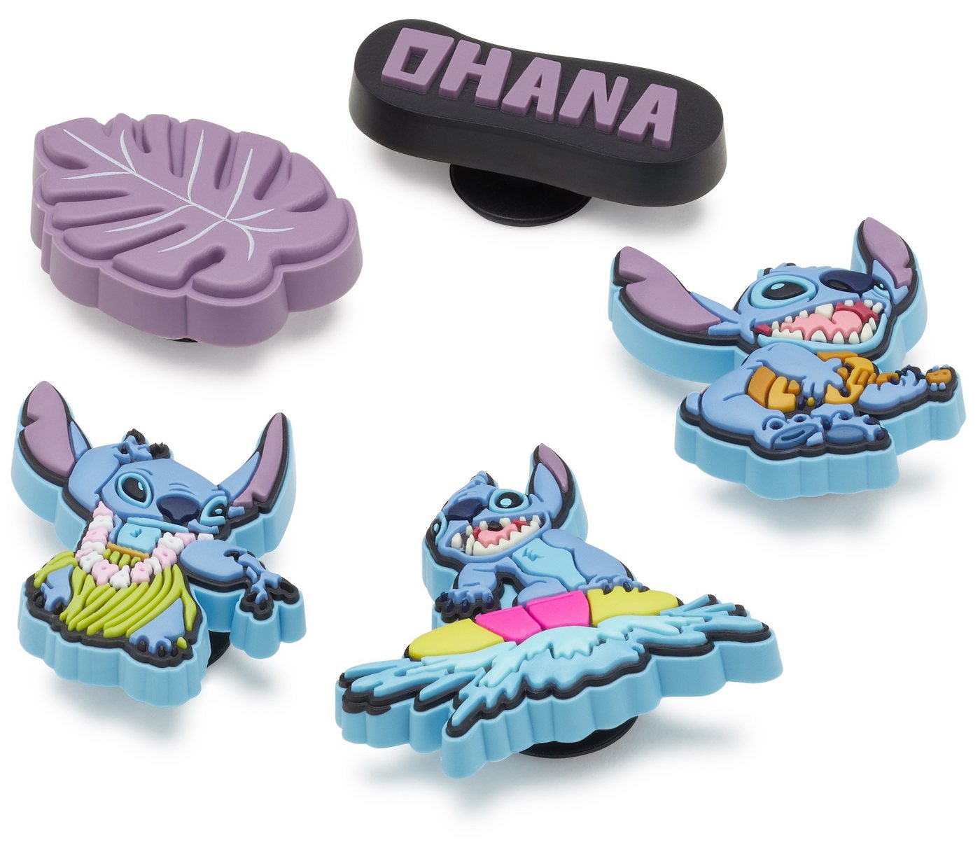 Crocs Schuhanstecker Jibbitz™ Stitch Tropical (Set, 5-tlg., Kein Spielzeug. Nicht für Kinder unter 3 Jahren geeignet), Charm, Anstecker, Schuh-Anstecker von Lil – Bild 3 von 4