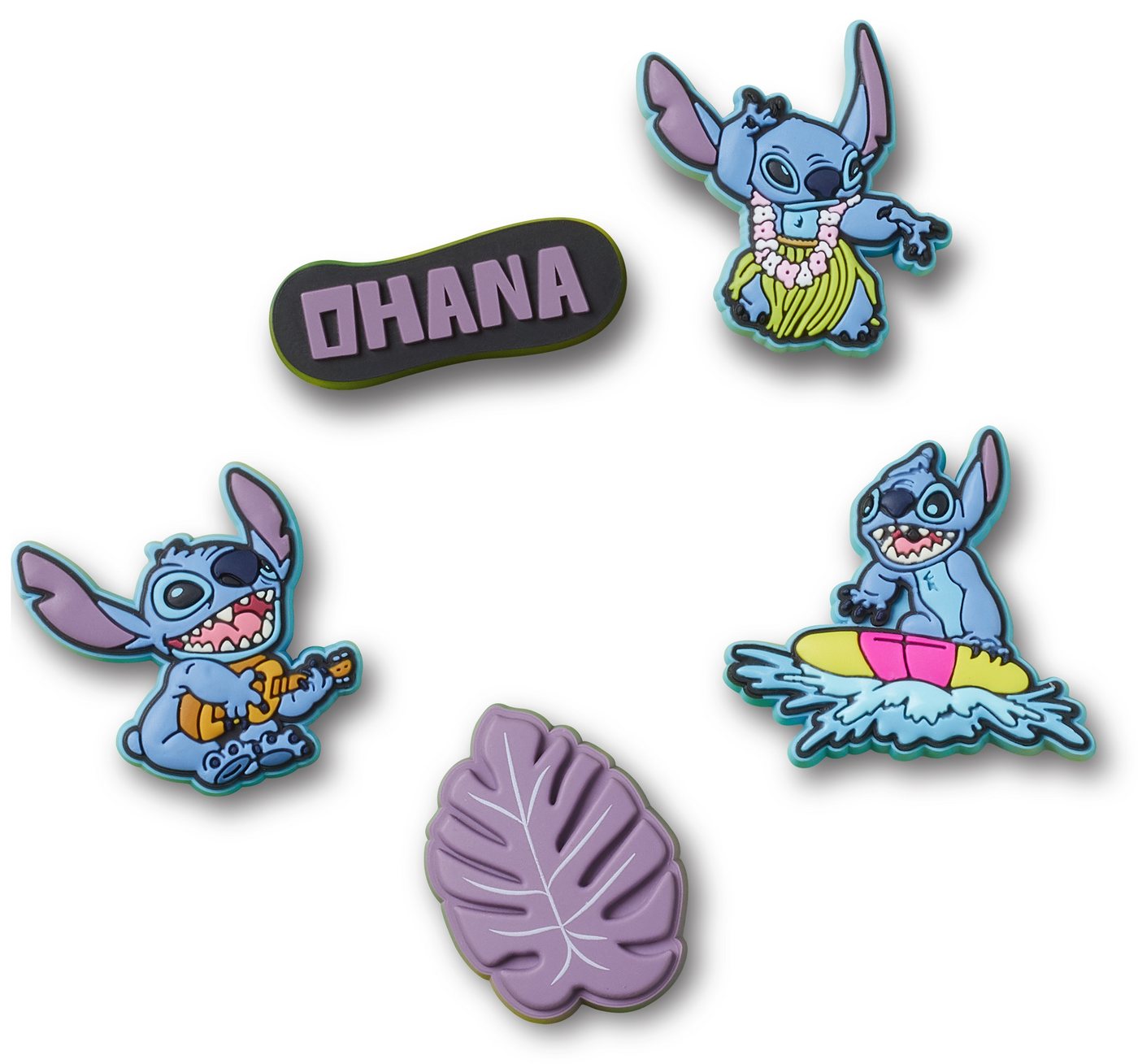 Crocs Schuhanstecker Jibbitz™ Stitch Tropical (Set, 5-tlg., Kein Spielzeug. Nicht für Kinder unter 3 Jahren geeignet), Charm, Anstecker, Schuh-Anstecker von Lil – Bild 4 von 4