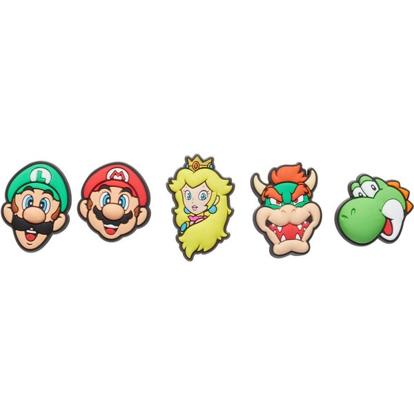 Crocs Schuhanstecker Jibbitz™ Super Mario (Set, 5-tlg., Kein Spielzeug. Nicht geeignet für Kinder unter 3 Jahren), zum individuellen stylen