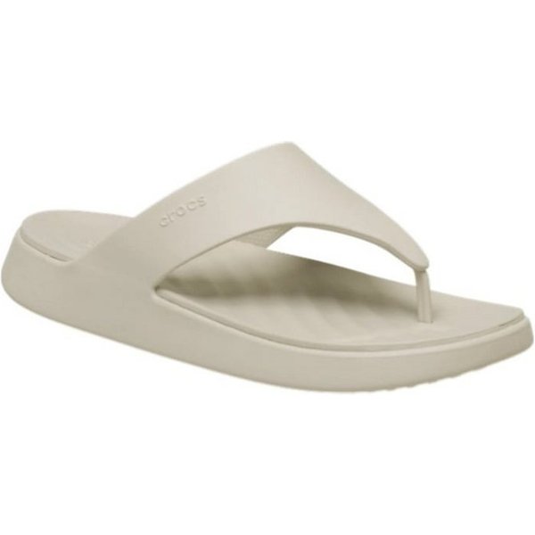 Crocs Zehensandale Getaway Triangle Flip beige - Damen Badeschuh