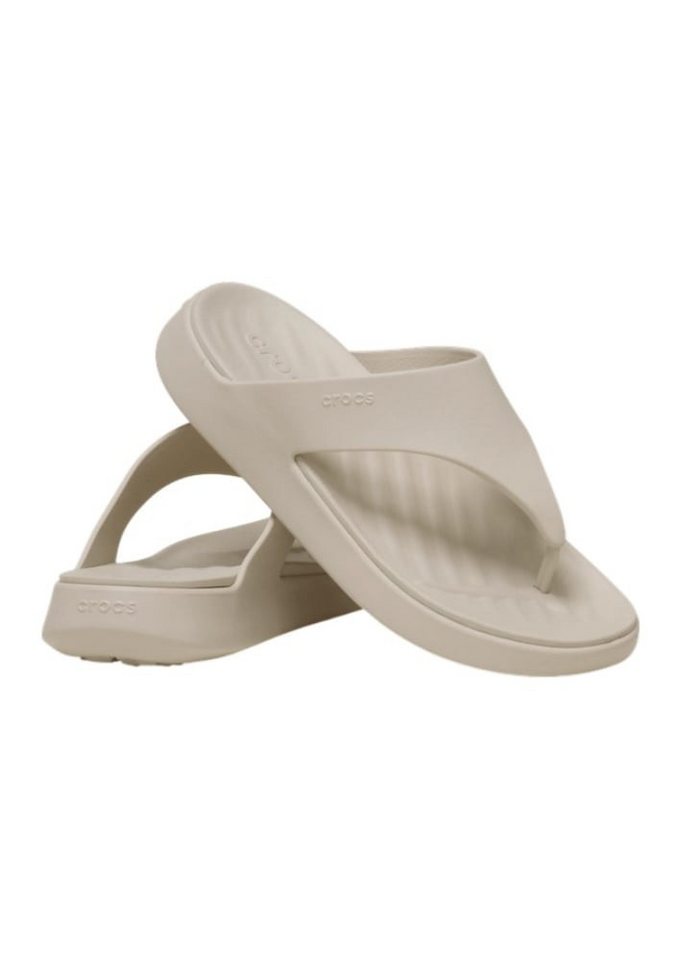 Crocs Zehensandale Getaway Triangle Flip beige - Damen Badeschuh – Bild 4 von 5