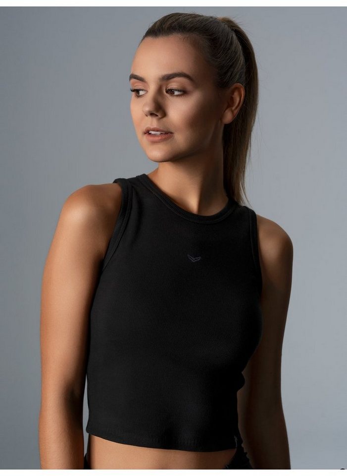 Trigema Crop-Top TRIGEMA Cropped Top aus elastischem Doppelripp (1-tlg) – Bild 3 von 4