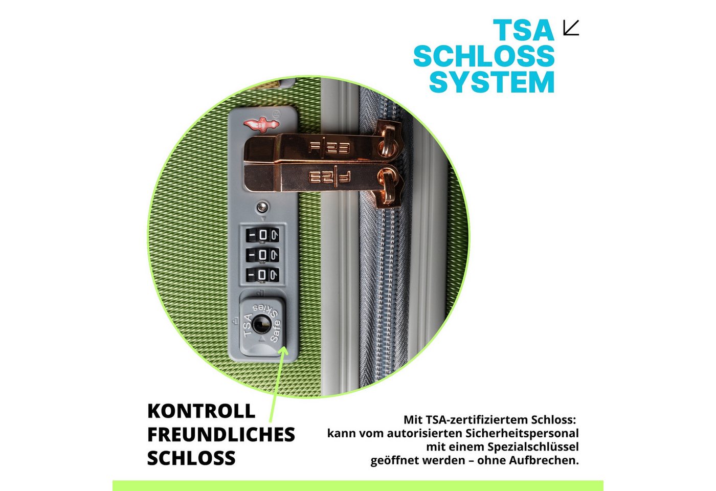 Crosstravel Koffer Einzelkoffer Amy S / M / L, 4 Rollen, Robuste Hartschale mit TSA-Schloss und Wasserabweisender Oberfläche – Bild 5 von 5