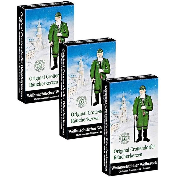 Crottendorfer Duftkerze 3 Päckchen - Weihrauch - 24er Packung