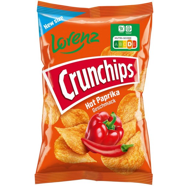 Crunchips Knabberei, Crunchips Hot Paprika 150g