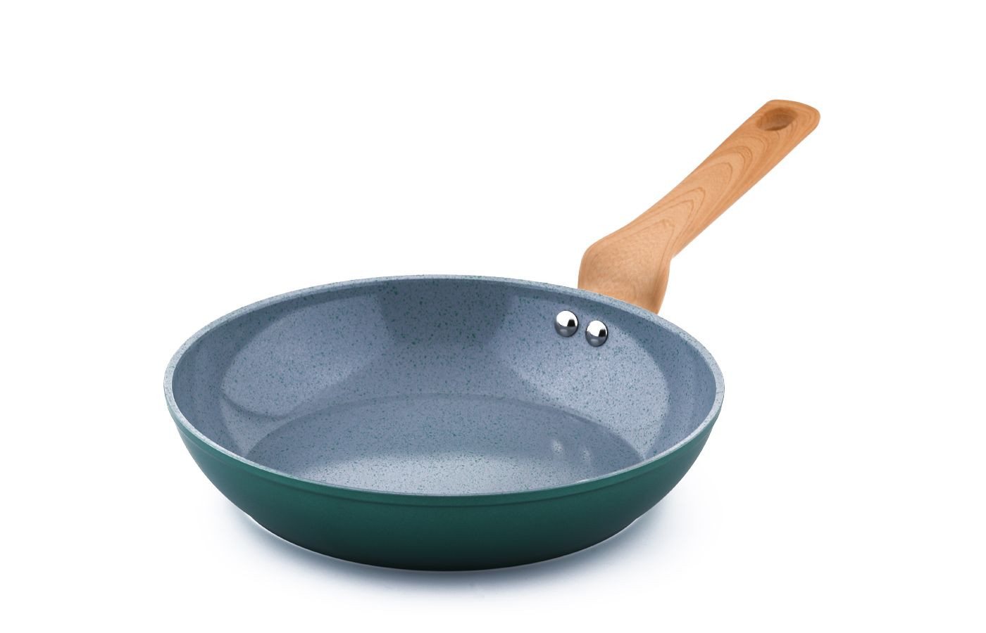 CS Koch-Systeme Bratpfanne PURE, antihaftbeschichtet, grün, Aluminium (1-tlg), antihaftbeschichtet – Bild 2 von 4