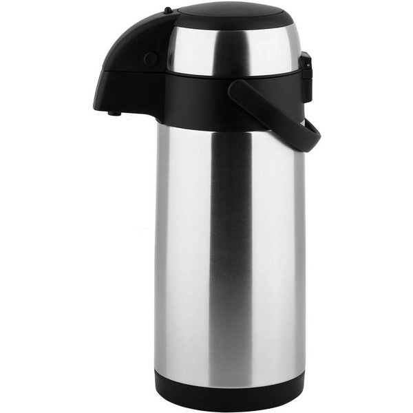 CS Koch-Systeme Pump-Isolierkanne PASSAU, doppelwandiger Edelstahl, 3 l, (1-St), mit tropffreiem Ausguss für sauberes und präzises Einschenken