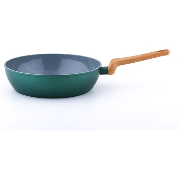 CS Koch-Systeme Schmorpfanne PURE, antihaftbeschichtet, grün, Aluminium (1-tlg), antihaftbeschichtet