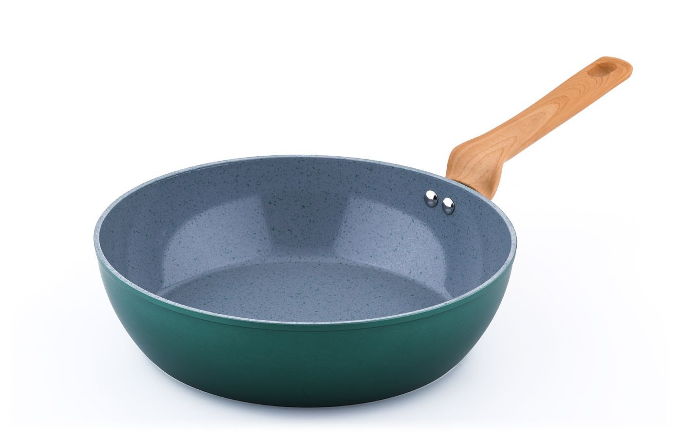 CS Koch-Systeme Schmorpfanne PURE, antihaftbeschichtet, grün, Aluminium (1-tlg), antihaftbeschichtet – Bild 2 von 4