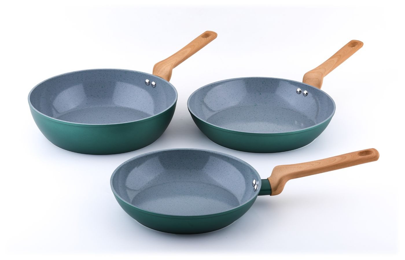 CS Koch-Systeme Schmorpfanne PURE, antihaftbeschichtet, grün, Aluminium (1-tlg), antihaftbeschichtet – Bild 3 von 4