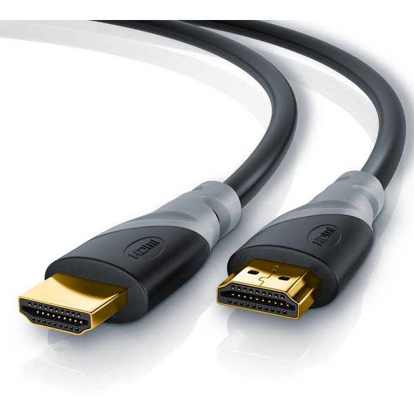 CSL 3fach geschirmt, Ultra HD, Full HD, 3D, High Speed mit Ethernet - 10m HDMI-Kabel, 2.0b, HDMI Typ A (1000 cm), 60 Hz, CEC, ideal für TV, PC, Konsole und Beam