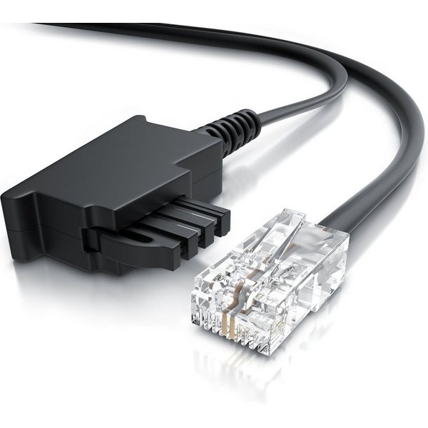 CSL Anschlusskabel Router an Telefondose Routerkabel - 10m Telefonkabel, TAE-F, RJ-45 (Ethernet) (1000 cm), TAE-F auf RJ45, für Router, Fritzbox und Telefondose