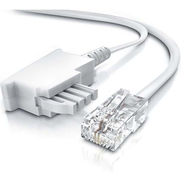 CSL Anschlusskabel Router an Telefondose Routerkabel - 3m Telefonkabel, TAE-F, RJ-45 (Ethernet) (300 cm), TAE-F auf RJ45, für Router, Fritzbox und Telefondose, 