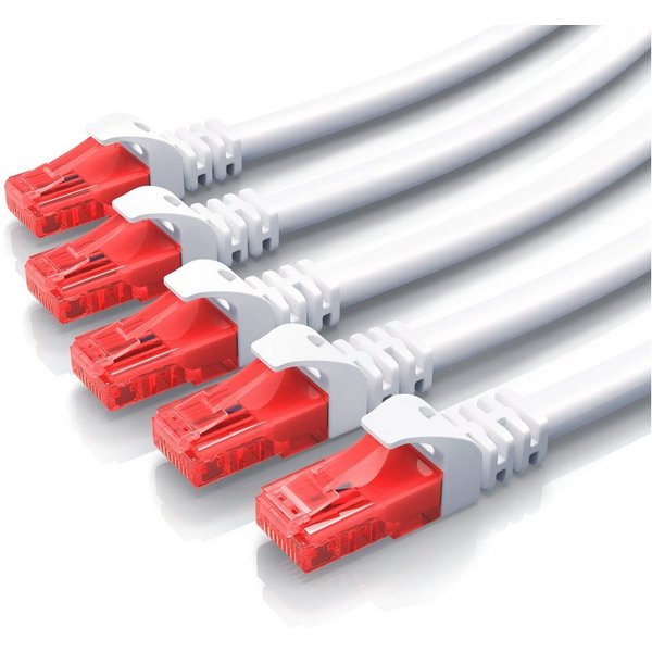 CSL CAT 6 Netzwerkkabel UTP Gigabit 1000 Mbit/s Patchkabel - 0,25m LAN-Kabel, CAT.6, RJ-45 (Ethernet) (25 cm), für Router, Modem, Switch, PC, ideal für Gaming, 
