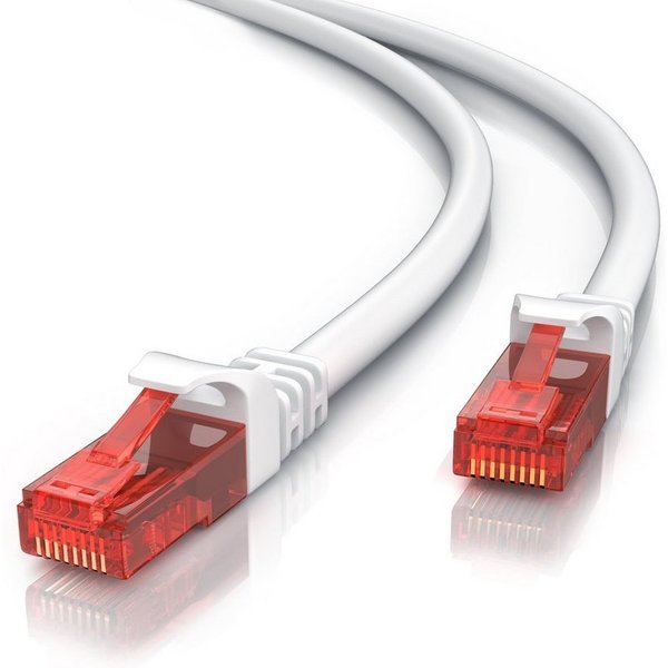 CSL CAT 6 Netzwerkkabel UTP Gigabit 1000 Mbit/s Patchkabel - 7,5m LAN-Kabel, CAT.6, RJ-45 (Ethernet) (750 cm), für Router, Modem, Switch, PC, ideal für Gaming, 