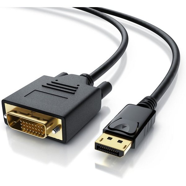 CSL DisplayPort auf DVI Monitorkabel Full HD Video-Kabel, 20 Pins, DisplayPort, DVI-D (200 cm), Monitorkabel, HDCP und EDID Zertifiziert, Full HD Ausflösung - 2