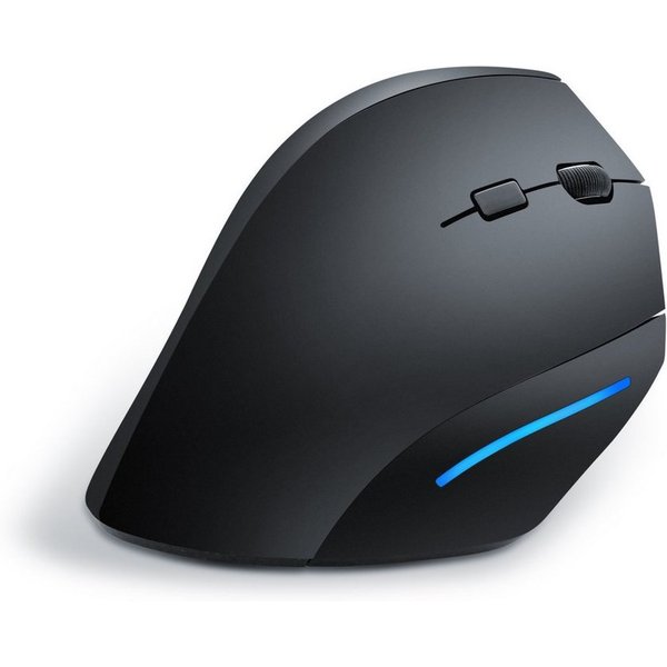 CSL ergonomische Vertikal Mouse 2,4 GHz, gegen Maus-/Tennisarm RSI Syndrom ergonomische Maus (Funk, 1600 dpi, kabellos Funk, vertikale Ausführung, besonders Arm