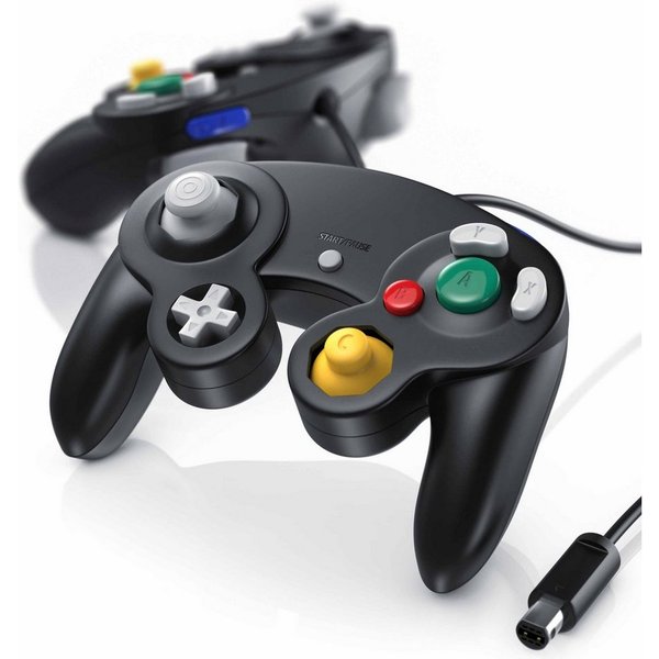 CSL Gamepad für Nintendo GameCube / Wii Vibrationseffekte / ergonomisch Nintendo-Controller (Spar-Set, 2 St., ideales Ersatz-Gamepad für Retro-Gaming, Plug and 