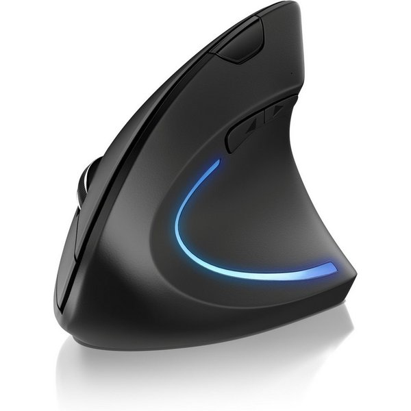 CSL kabellos, vertikal, optisch, 2,4 GHz, ergonomisch, Rechtshänder ergonomische Maus (Funk, 1600 dpi, 6 Tasten, 800 / 1200 / 1600 DPI, USB-Nano-Empfänger, Plug