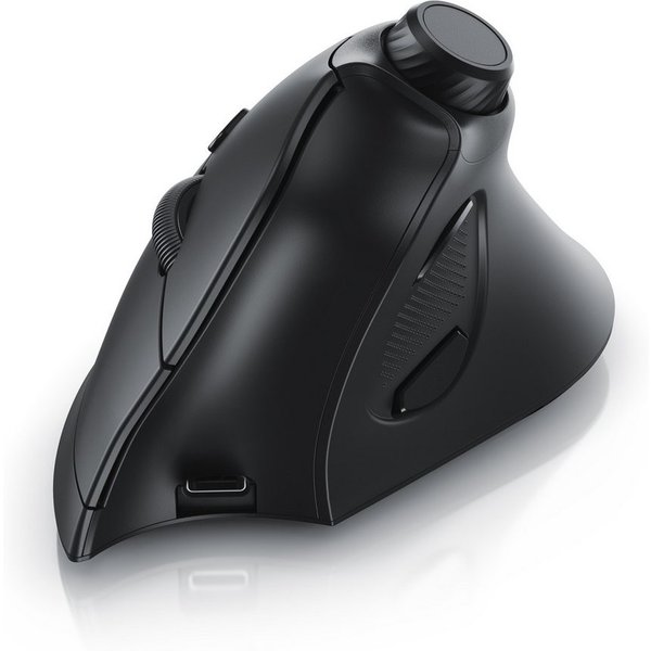 CSL kabellose Vertikalmaus, Wireless 2,4 GHz Funk ergonomische Maus (Funk, 1600 dpi, ergonomisches Design, gegen Mausarm Tennisarm, Multimedia-Drehregler)