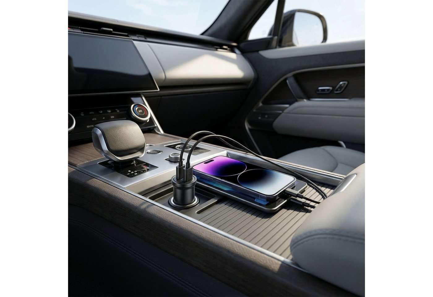 CSL KFZ Ladegerät Auto Ladegerät USB A & C, Schnellladegerät 30 Watt KFZ-Netzteil (USB-C & USB-A, Zigarettenanzünder, Power Delivery & Quick Charge) – Bild 2 von 5