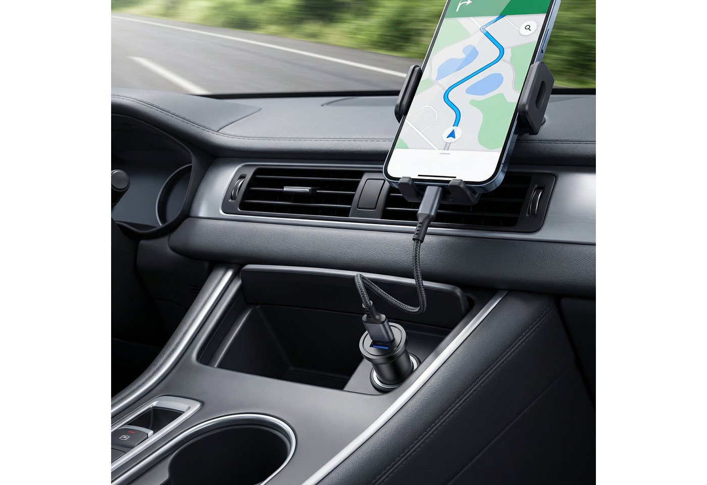 CSL KFZ Ladegerät Auto Ladegerät USB A & C, Schnellladegerät 30 Watt KFZ-Netzteil (USB-C & USB-A, Zigarettenanzünder, Power Delivery & Quick Charge) – Bild 3 von 5