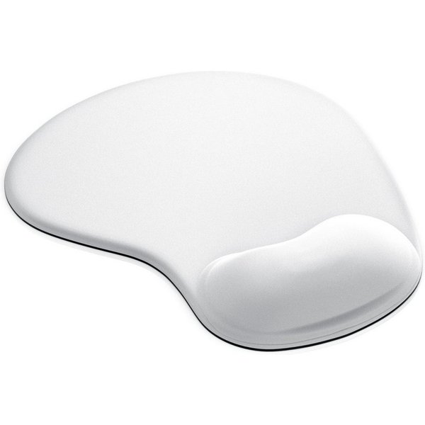 CSL Mauspad Office Gel Mousepad mit ergonomischer Handgelenkauflage, Office Gel Mousepad mit ergonomischer Handgelenkauflage,weiß