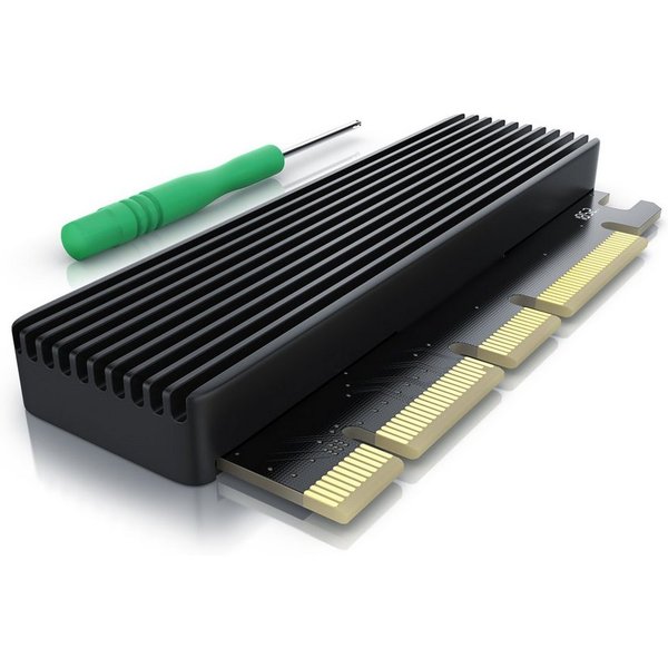 CSL PCIe Adapterkarte für M.2 NVMe SSD Computer-Adapter PCIe zu M.2 (M-Key), PCIe Karte, Erweiterungskarte für M.2 Key-M SSDs, NVMe Standard