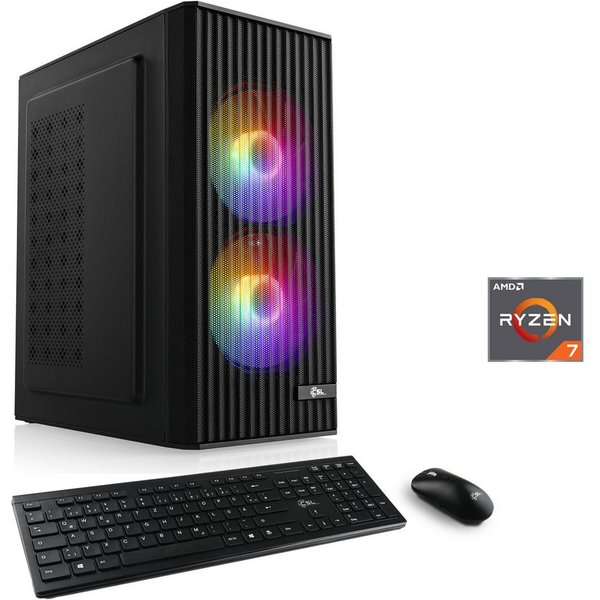 CSL Spectrum V28122 PC (AMD Ryzen 7 5700X, GeForce RTX 4060, 16 GB RAM, 1000 GB SSD, Luftkühlung)
