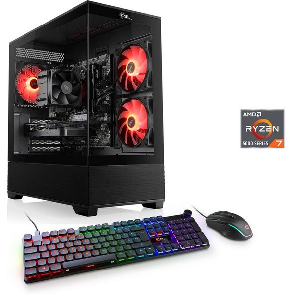 CSL Sprint V28990 Gaming-PC (AMD Ryzen 7 Ryzen 7, GeForce RTX 5060 Ti, 32 GB RAM, 1000 GB SSD, Luftkühlung)
