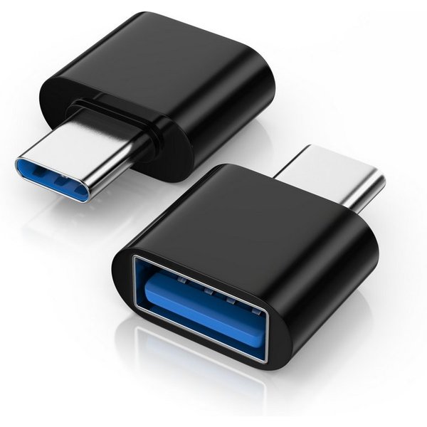CSL Stecker USB-C auf USB-A Buchse für Handy, Laptop & Tablet, Konverter USB-Adapter USB Typ C zu USB Typ A, USB 2.0, 480 Mbit/s, OTG-Funktion, Plug & Play, kom