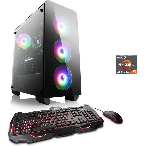 CSL Theseus V24587 Gaming-PC (AMD Ryzen 5 5500, GeForce RTX 5060, 16 GB RAM, 500 GB SSD, Luftkühlung)